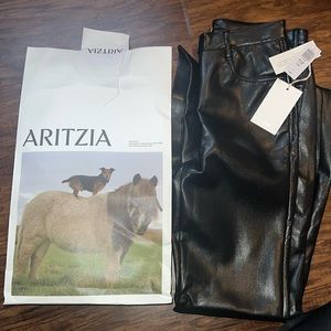 Aritzia Leather Pants in Flare